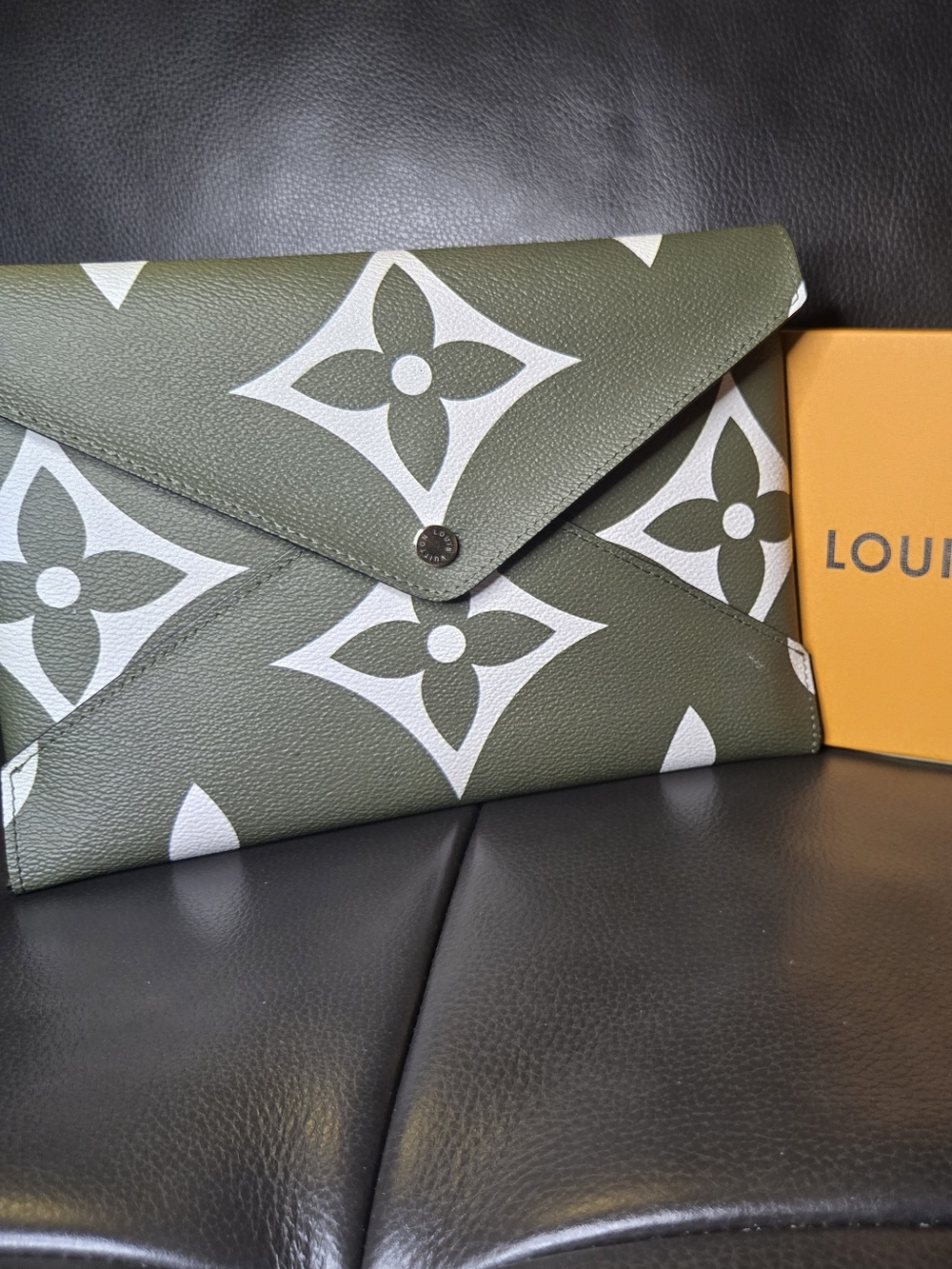 Green Monogram Envelope Clutch - Luxury Designer Style